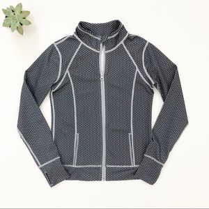 Zella Girl | Gray Polka Dot Zip Jacket
